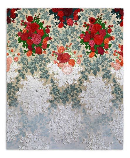 Flowers for Fleurie 150 x 130cm  particuliere collectie Zuid Afrika